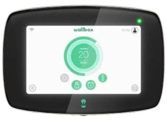 Wallbox Commander 2 ladeboks med Wi-Fi, 22 kW, 5 meter, Type 2, sort